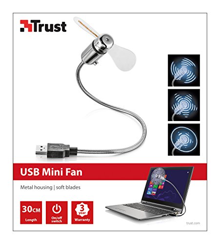 Trust USB mini-Lüfter mit LED-Leuchten silber - 5