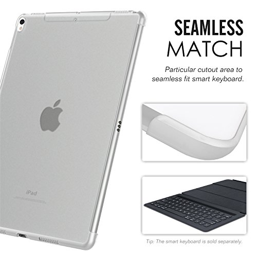 MoKo Hülle für iPad Pro 10.5 Zoll 2017 – Ultra Slim Translucent Hart Polycarbonate Schale Schutzhülle Case Cover für Apple iPad Pro 10.5 Tablet, Transparent - 8