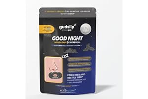 GUDSLIP ZZZ Cinta Bucal GudSlip® – 30+ 6 Cintas Bucales - Adhesivo Hipoalergénico para Promover la Respiración Nasal, Reducir Ronquidos y Mejorar la Calidad del Sueño – Cómoda y Segura para Uso Nocturno