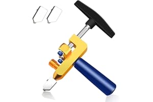 WAILICOP Tagliapiastrelle Manuale 2-in-1 Portatile con 2 Lame di Ricambio in Carburo di Tungsteno, Strumento per Taglio Vetro e Piastrelle per Fai da Te, Specchi, Ceramica (Blu)