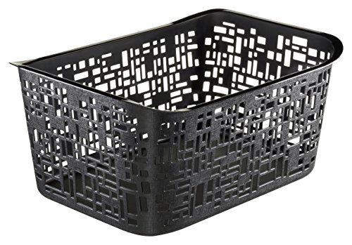 Rotho 1167308080 Aufbewahrungskorb Urban gross, aus Kunststoff PP, praktisch und schick, Inhalt 10 L, circa 37 x 26,8 x 17,5 cm, schwarz