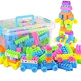 Los juguetes educativos de construcción están hechos de material ABS ambiental, color brillante, superficie redonda lisa, muy seguro para que sus hijos jueguen.