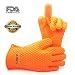 Produktbild ULTRICS® Hitzebeständige Silikon Grillhandschuhe Silikon Grillhandschuhe Hitzeresistente ( 2 Stück ) Grillen Handschuhe, Topflappen oder sogar Camping , Backhandschuhe aus hitzebeständigem Silikon für Küche und Grill- Orange