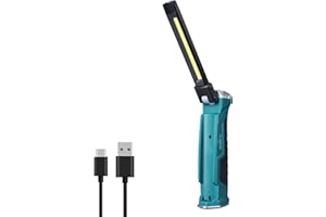 KLARUS WL1 Lampa inspekcyjna Akumulator, Wielofunkcyjna lampa robocza, Lampa inspekcyjna 550 lumenów z magnetyczną podstawą i hakiem, Obrót o 180 ° + 180 ° Składana latarka inspekcyjna