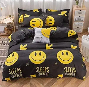 Ab Home Decor 300TC Smiles Printed Cartoon Microfiber-Reversible AC Comforter Single Bed for Kids-Boys/Girls- Blanket II Duvet II Dohar- Multi Color