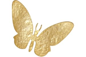 LES POULETTES BIJOUX - Broche Latón Dorado Mariposa Martillado