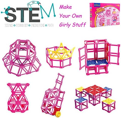 Klikko model building set - 137 pieces - Ages 5+ Engineering Education Toy, Best gifts for girls with STEM concept learning