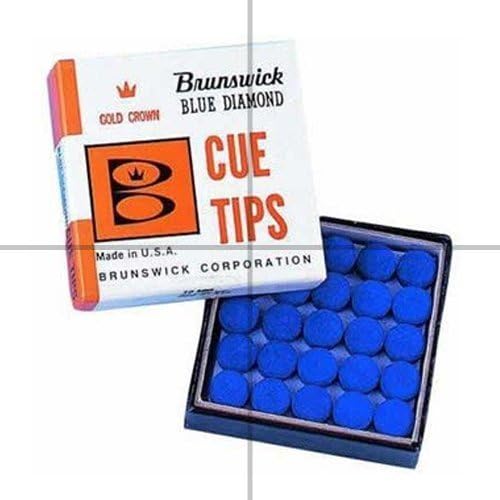 Blue Diamond Glue on Tip, 9mm (5pcs) by Brunswick Blue Diamond
