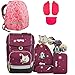 Produktbild Ergobag Cubo FeenzauBär Special Edition Schulrucksack-Set 5tlg + Regenhaube Pink + Seitentaschen ZIP-Set Pink