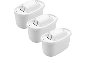 Max Strength Pro Water Filter Cartridges 3pc Set, All-in-1, Fits Brita® Maxtra+® Plus, Maxtra Pro®, Kettle & XL Jugs, 3 Month Supply, BPA Free, Compatible with Mavea, Elemaris, Marella, Aluna Cool