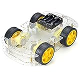 robot arm stepper motor arduino 4 x wheel Optimus Electric 2pcs Smart Robot Car Two Chassis Kit with 4 DC Gear Motors, 4 Speed Encoder Disk Easy to Install and Multi-Functional Package for Arduino Projects from