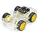 Produktbild Optimus Electric Smart Robot Car Two Chassis Kit with 4 DC Gear Motors, 4 Speed Encoder Disk Easy to Install and Multi-Functional Package for Arduino Projects from