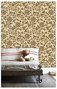 Paper Plane Design Wallpaper Self Adhesive Sticker Theme Floral Printed Multicolour- 10 Square Feet, 16 X 90 inch X 1 Roll