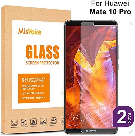 Huawei Mate 10 Pro Glass Screen Protector - 2 PACK - MisVoice Premium 3D Touch Bubble-Free Easy Installation Tempered Glass Screen Protection Film [Case Friendly]Ultra Clear