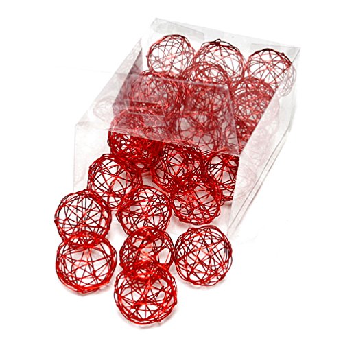 24 Drahtkugeln 3cm, Drahtbälle, Dekokugeln/ Sparbox TOP PREIS !!! (silber) - 4