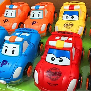 R K GIFT GALLERY Early Education Adorable Cute Bright Color Racing Car + Scooter 1 Year Old Baby Push and Go Toy Vehicle, Non Breakable Car for Kids.(Random Color)(8.5 x 6 x 5.5 cm) (2 Pcs)