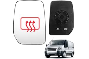 LMYSUFI UK Heated Side Wing Mirror Glass Front Door Wing Mirror Glass Compatible for FORD TRANSIT MK6 MK7 2000-2013 V348 YC1517K741AA YC1517K740AA (Right Side)