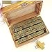 Price comparison product image Alphabet, Numbers and Symbols Wooden Rubber Stamp - 70 pcs set in Vintage Box [version:x7.2] by DELIAWINTERFEL