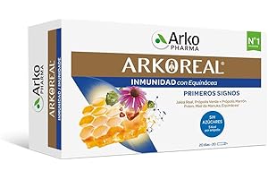 Arkopharma Arkoreal Jalea Real Inmunidad Sin Azúcar 20 Ampollas, Primeros signos, Aumenta Y Refuerza Defensas, Complemento Alimenticio
