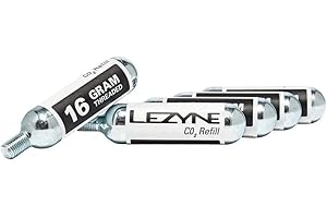 LEZYNE Lot de 5 Cartouches de Rechange de CO2 Unisexes - 16 g - Argenté - 16 g - EU