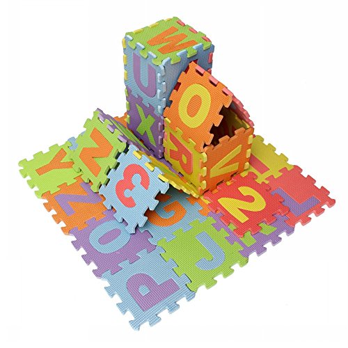 Kungfu Mall 36pcs EVA Baby Kriechende Matte Schaum Pad Alphabet Zahl Puzzle Kind Crawl Spielen Mat Puzzle Matte