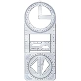 Durable & Long Lasting Multifunctional Geometric Ruler | All-in-One Geometry Scale | Multi Functional Ruler for Drawing, Meas