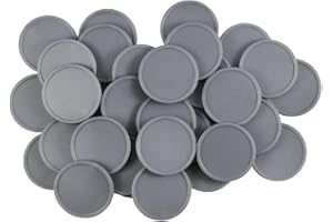 CombiCraft Kunststoff Wertmarken oder Pfandmarken Silber - Packung mit 100 Stück - 29mm Durchmesser - Ideal für Gastronomie, Events und Firmenkatinen