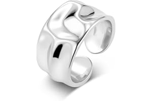 ALEXCRAFT Anelli Argento Ster Regolabile Donna Uomo a Fascia Mignolo Pollice Inossidabile