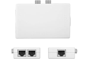 CABLECC Cblecc UTP STP 2 en 1 Salida 2 Puertos RJ45 LAN Cat Selector de conmutador de Red Externo Interno Caja divisora