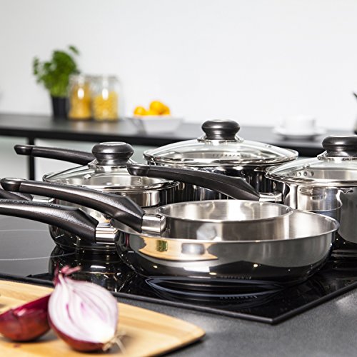 Morphy Richards Equip 5 Piece Pan Set - Stainless Steel