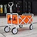 Produktbild Bollerwagen Faltbar Mit Bremse,Gartenwagen Faltbar In Oranger/Rot, Max. 80 Kg