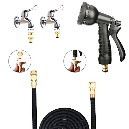 Tespresso Gartenschlauch Erweiterbar Bewässerung Stretch Schlauch mit 9 Funktion Spray-Düse Waschmaschine für Bewässerung Waschen Reinigung - 5