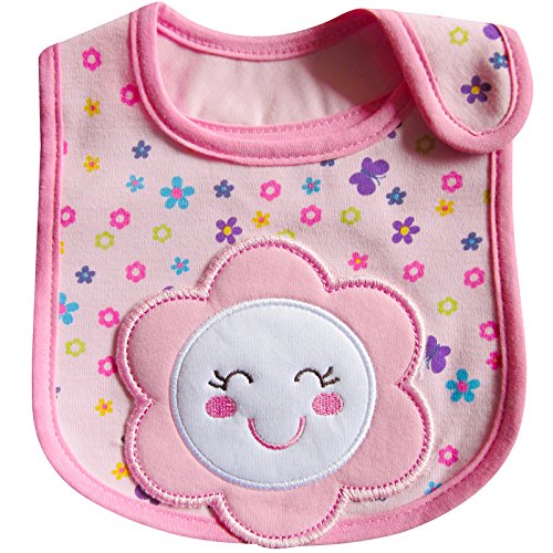 ElecMotive® 5 teilige Mädchen Jungen Babylätzchen Weiches Wasserdicht Lätzchen aus Cotto passen Neugeborenes Wasserdichtes Baby Lätzchen mit Klettverschluss 3-36 Monaten - 4