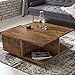 Produktbild FineBuy Couchtisch BOX Sheesham Massiv Holz 88 x 88 x 40 cm Schublade Ablageboden | Design Sofatisch Quadrat aus Palisander Rosenholz | Wohnzimmer Tisch Niedrig Flach | Stubentisch Loungetisch Modern