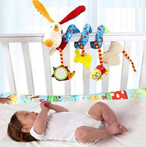 HENGSONG Bunt Babyspielzeug Kleinkindspielzeug Plüschtiere Kinderwagenkette Spirale Spielzeug für Babyschale Kinderwagen Kinderbetten - 2