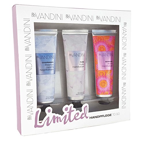 aldo VANDINI Set Handpflege to go Edition II - Geschenkset mit 3 Handcreme 30 ml, 1er Pack (1 x 90 ml)