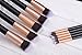 Ammiy® 10 Pcs Makeup Brush Set Professional Handle Premium Synthetic Kabuki Foundation Blending Blush Concealer Eye Face Liquid Powder Cream Cosmetics Lip Brush Tool Brushes Kit (Black-rose gold)