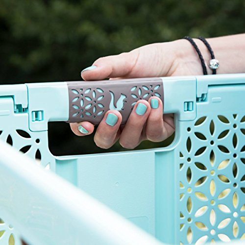 keeeper Lea Profi-Klappbox mit Softgriffen, Plastik, aquamarine/ taupe, 48 x 34.5 cm - 7