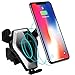 Produktbild Allgemeiner Zweck Car Mount Holder Qi Wireless Charger Fast Wireless Charging Magnetic for iphone /8 / 8 Plus / X/XS/XR/XS Max/Samsung Glaxy/LG /HTC /Google Nexus /Nokia/HP Elite X3 (Schwarz)