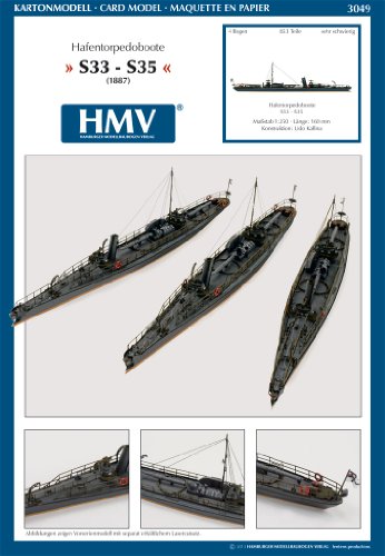 Preisvergleich Produktbild HMV 3049 Kartonmodell Hafentorpedoboote S33 - S35