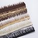 Produktbild Neotrims Fake Faux Luxury Quality Two Tone Fur Trimming on Satin Ribbon Trim, For Costume, Crafts, Hoods & Coats Edging. 5 Earthy Natural Colours, Silky Fur Hairs, 7- 8 cms Long. - Tan Brown - 1 Meter by Neotrims Fur, Ostrich & Marabou Trimmings