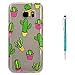 Produktbild Grandoin Galaxy S7 HandyHülle, Süßes Muster Transparent Ultra Dünn Weiche TPU Silikon Schutz Handy Hülle Handytasche HandyHülle Etui Schale Schutzhülle Case Cover für Samsung Galaxy S7 - Kaktus