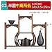 Produktbild GWDecor Jahrgang Rotes Holz Regal Chinesisch Traditionelle Handarbeit Geschnitzt Retro Wenge Möbel Creative Home Einrichtung Tee Set Storage Drum Form