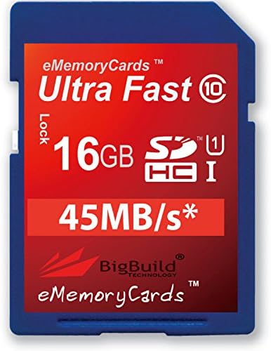 BigBuild Technology 16GB Ultra Fast 90MB/s SD SDHC Memory Card For Canon Cinema EOS C100 Mark II Camcorder