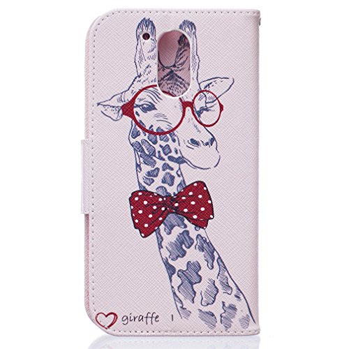 A9H MOTO G4 & G4 PLUS Leder Etui Tasche Handytasche Stand Hülle Etui with Karte Halterung Leder Wallet Klapphülle Flip Book Case,Flip Case Wallet Cover Tasche PU Leder Handytasche Handyhülle Schutz Hüllen im Bookstyle Ledertasche mit Stand Funktion Kartenfächer Magnetverschluss Magnet Etui Telefon-Kasten Handyhülle Standfunktion Handycover -09HUA - 2