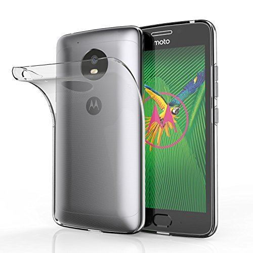 Moto G5 Hülle, ViViSun Transparent TPU Silikon Case Cover Schutzhülle Handyhülle für Moto G5