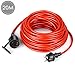 Produktbild SIMBR Schuko Verlängerungskabel 20m für den Rasenmäher/Innenbereich/Außenbereich IP44 (einsetzbar -40~70,öl- und UV-beständig) Rot