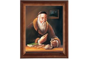 postergaleria Bilder mit Rahmen, Jude (Geldbörse), 24x30 cm - Kunstdruck in einem Holzrahmen, zum Aufhängen, zum Aufstellen, Retro-Gemälde - Reproduktion in einem Holzrahmen, Bilder Wohnzimmer