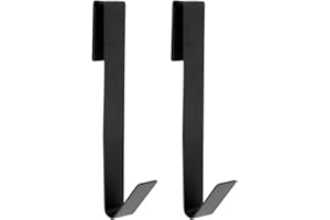 SIBBA Przedłużone haczyki do drzwi prysznicowych, hak na ręczniki ze stali nierdzewnej 18 cm, 2 sztuki haczyków na szklane drzwi do łazienki, wytrzymałe, bez wiercenia, przedłużone haczyki na ręczniki