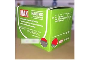 GLD Forniture Max Nastro per legatrice TAPENER E Stocktape Colore Rosso da 16 mt - 10 Rotoli